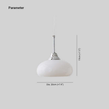 Hailie Simple Glass Metal Pendant Light Bedroom Study