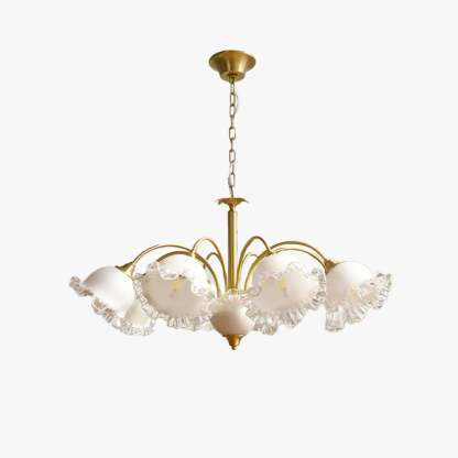 Lily Retro LED Metal Glass Chandeliers Living Room Bedroom
