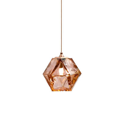 Hailie Polyhedron LED Pendant Light Metal Glass Kitchen Island