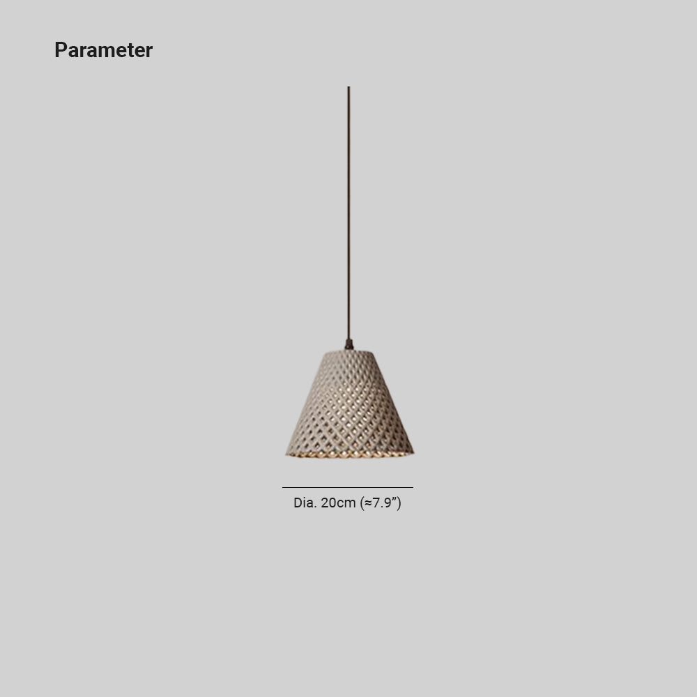 Ritta Cone LED Pendant Light Resin Dining Room