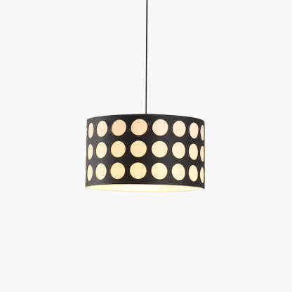Hailie Retro Round LED Polka Dots Pendant Light Metal Fabric Living Room