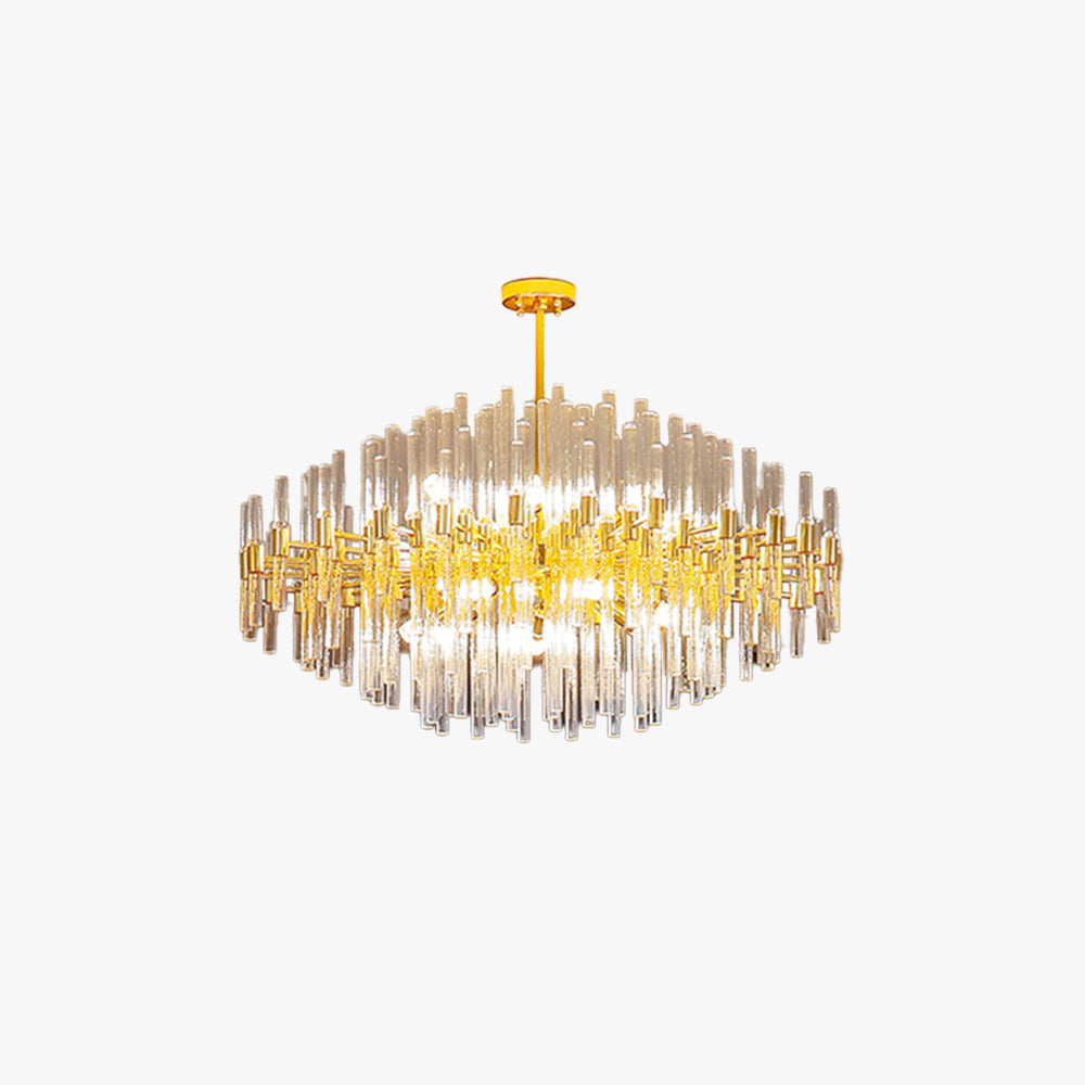Kristy Luxurious Chandelier Metal/Glass Living Room