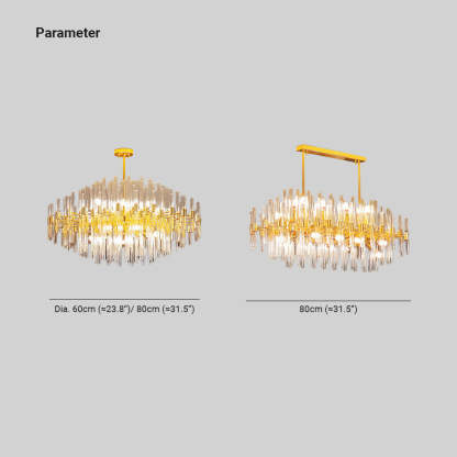 Kristy Luxurious Chandelier Metal/Glass Living Room