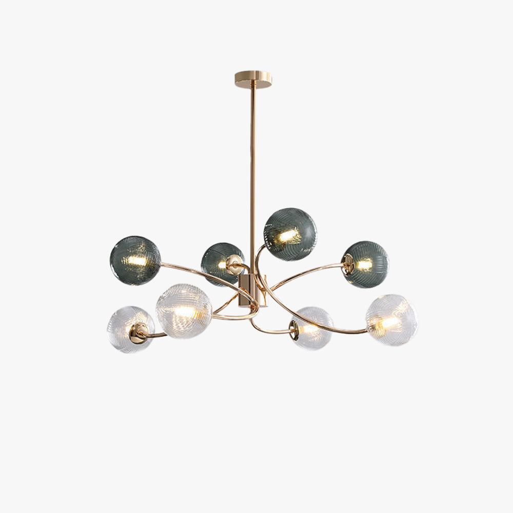 Valentina Modern LED Pendant Light Metal/Glass Living/Dining Room