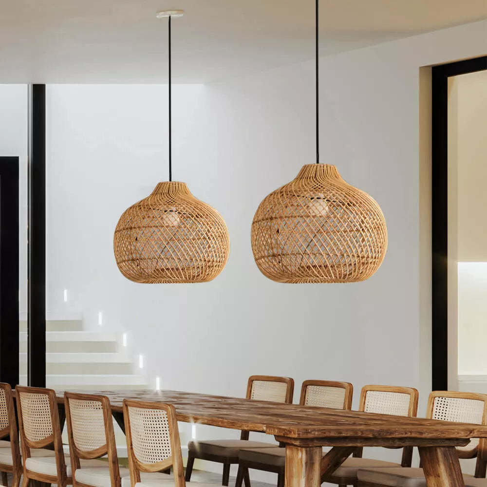 Ritta Design Handmade LED Pendant Light Rattan Bedroom/Study Room