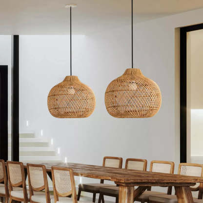 Ritta Design Handmade LED Pendant Light Rattan Bedroom/Study Room