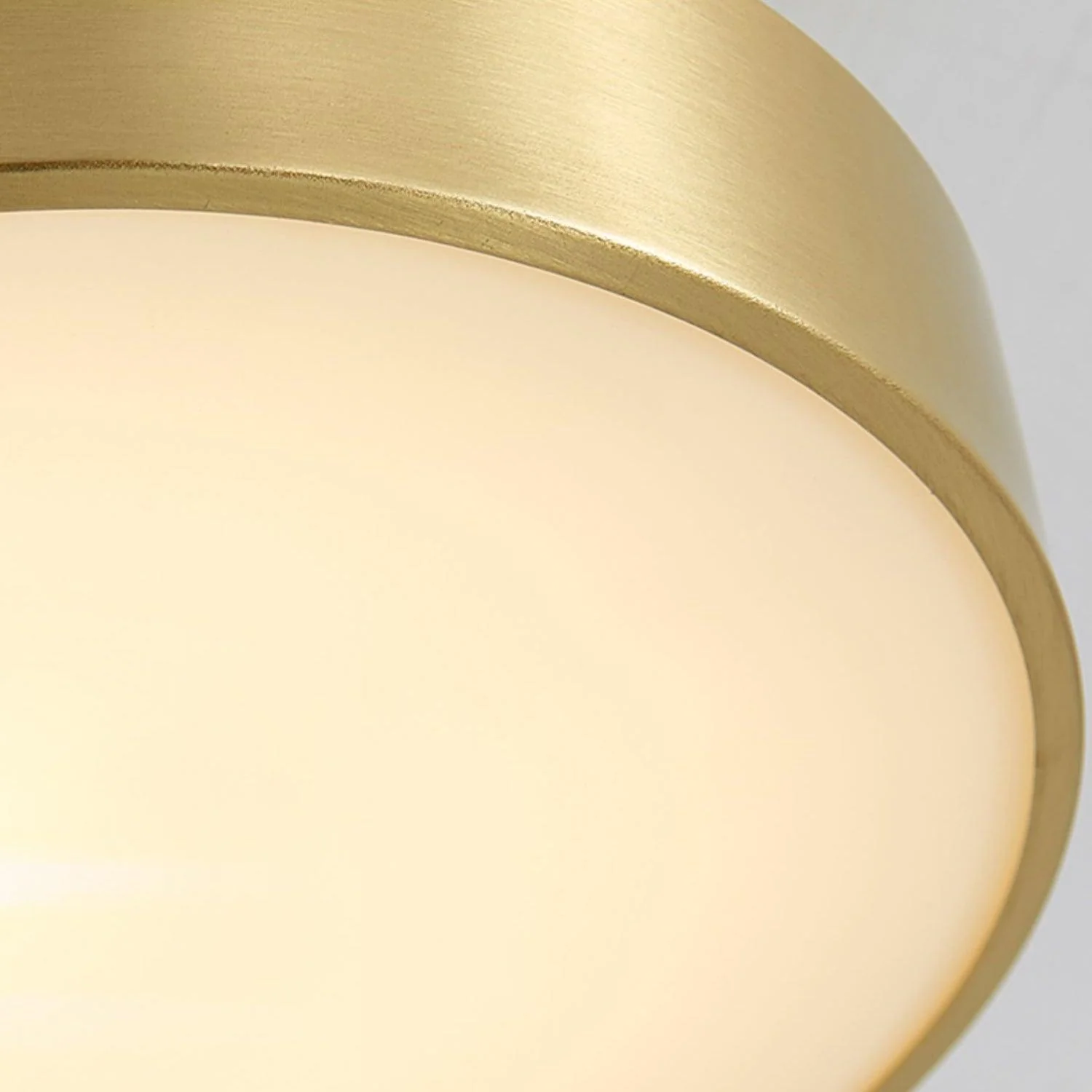 Edge Minimalism Round Metal Acrylic Brass Ceiling Light Living Room Hallway