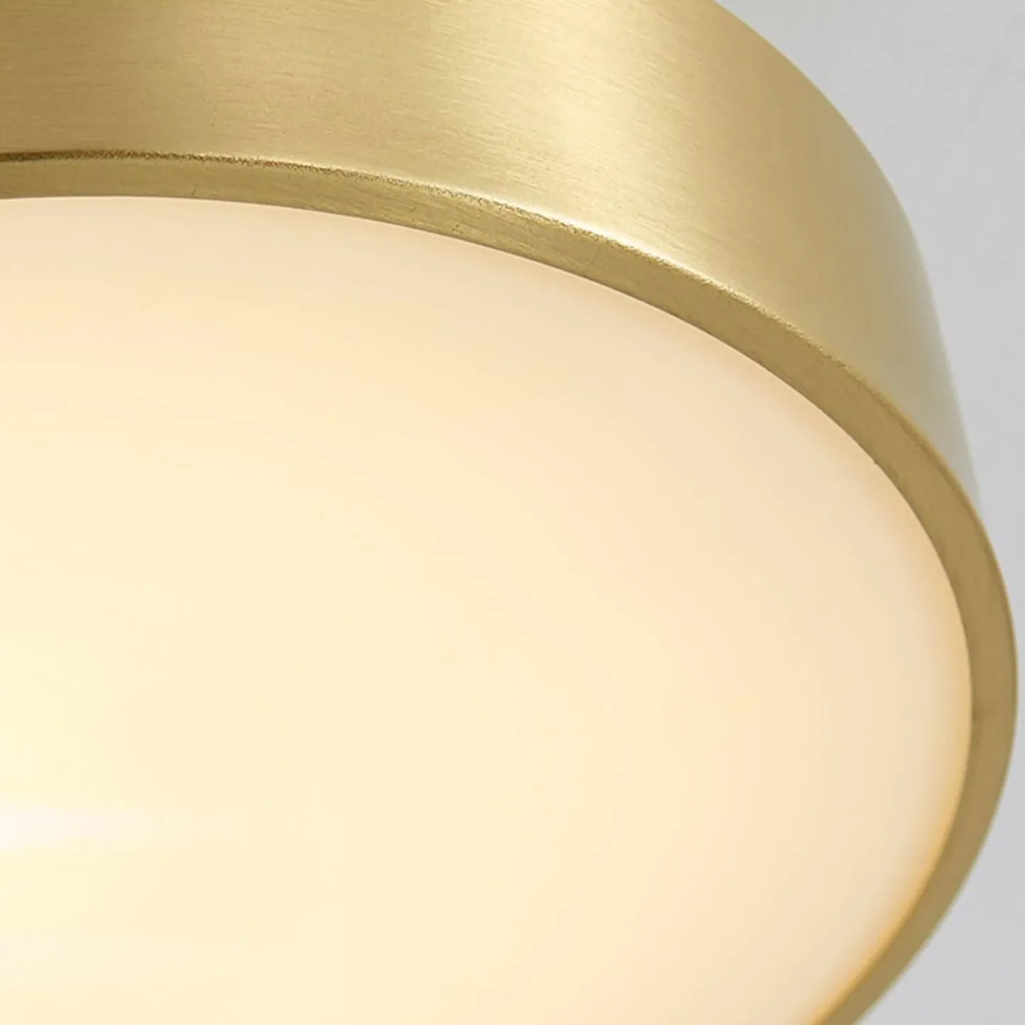 Edge Minimalism Round Metal Acrylic Brass Ceiling Light Living Room Hallway
