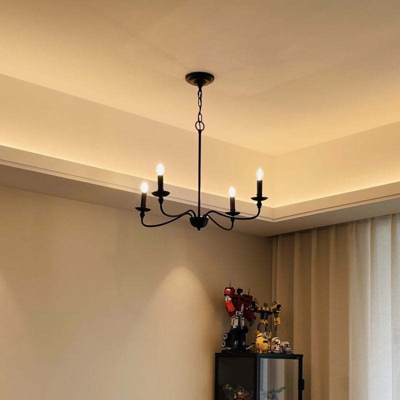 Retro Vintage Candle Metal Chandelier, Living Room | Las Sola