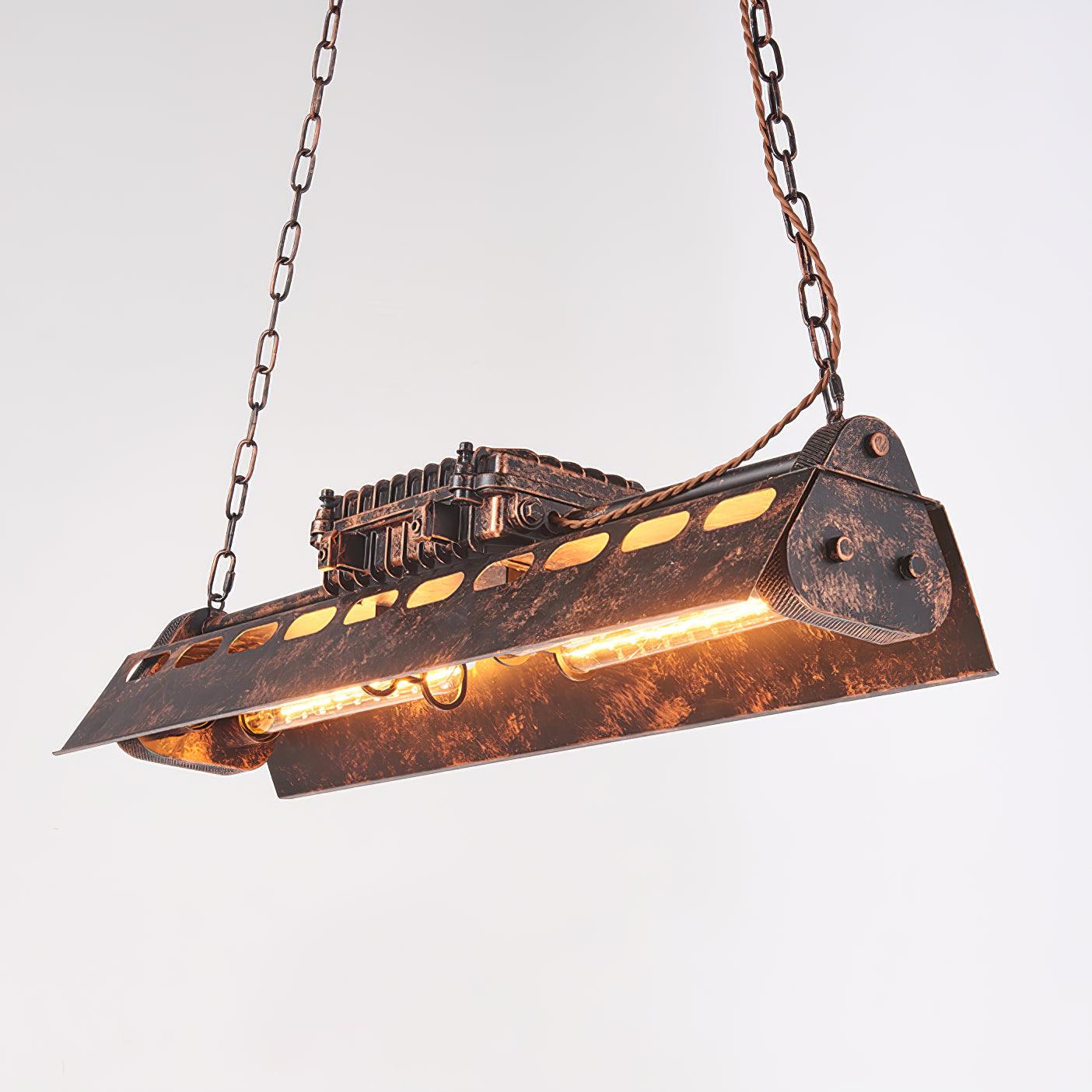 Alessio Antique Rust Color Metal Pendant Light Bedroom Living Room