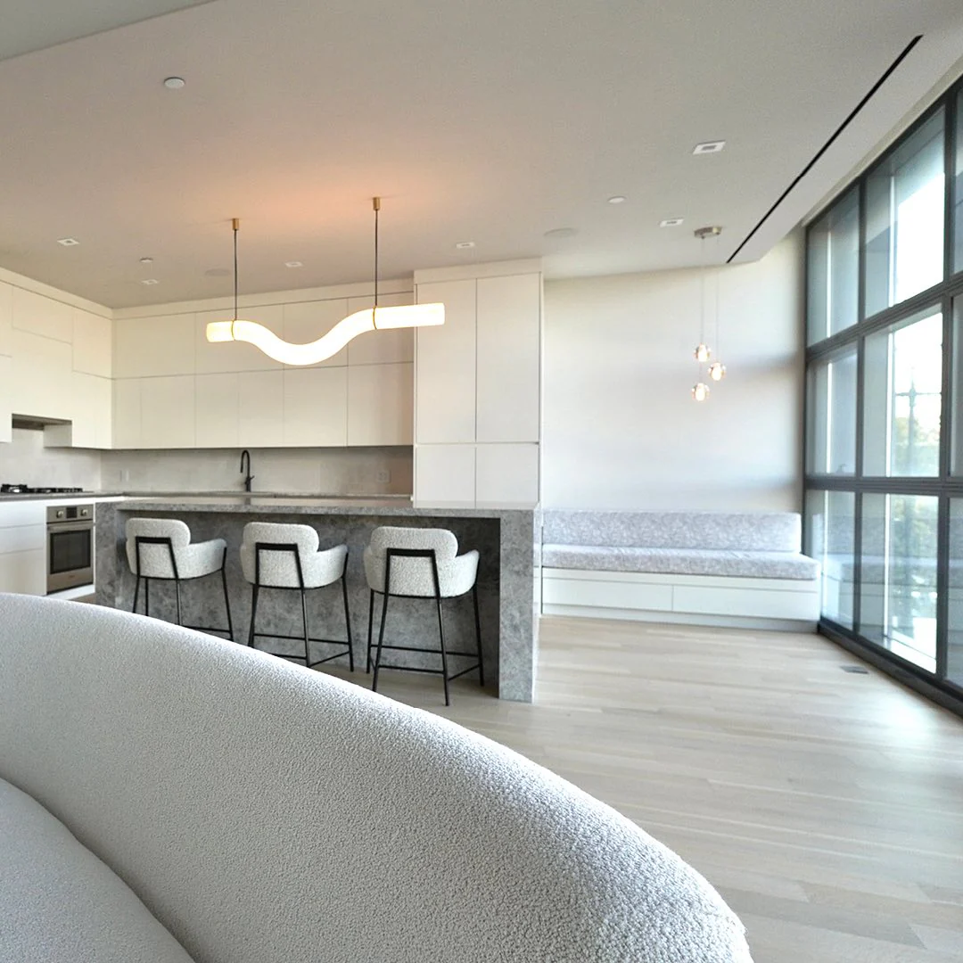 Jade Modern Alabaster Infinity Pendant Lamp Living Room Bedroom
