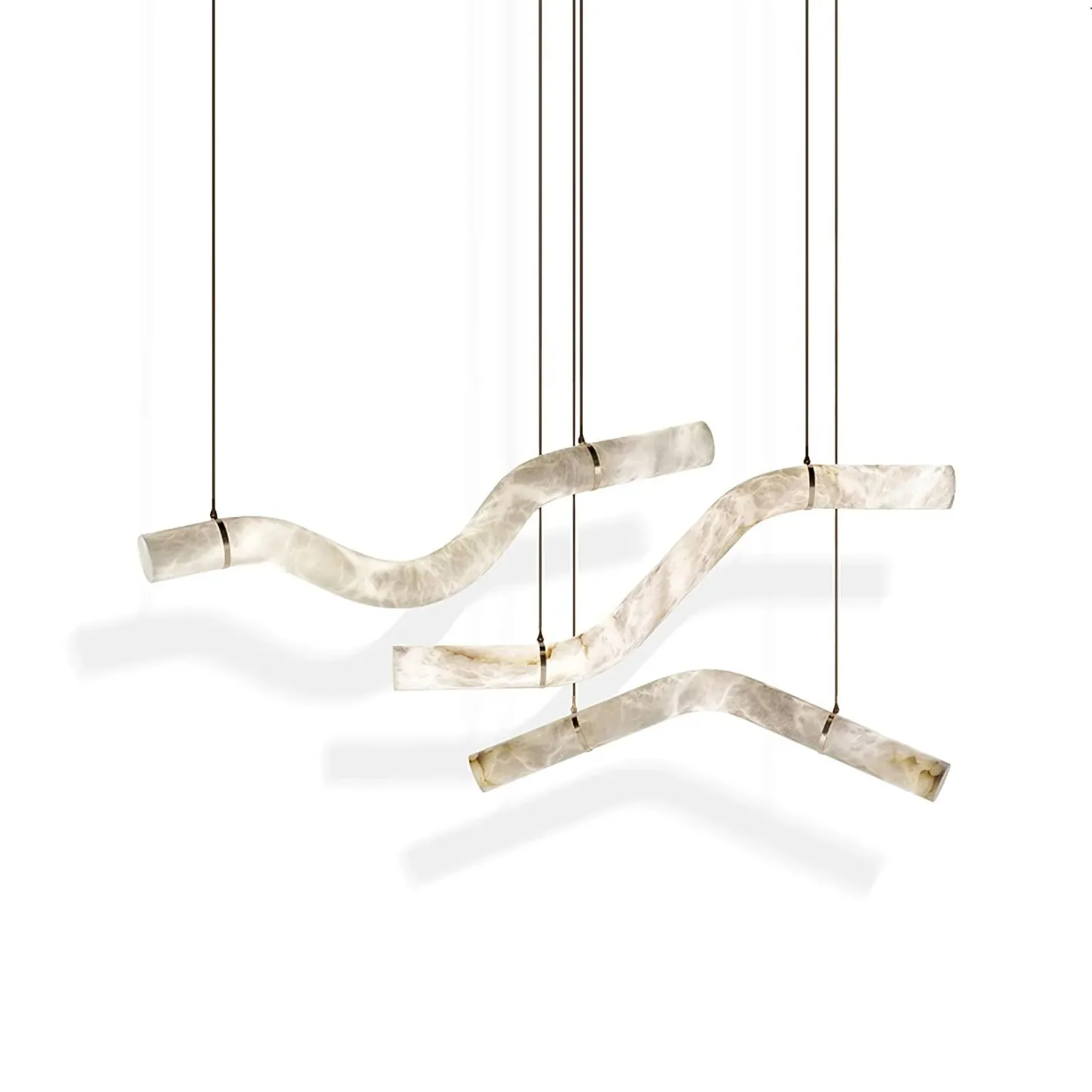 Jade Modern Alabaster Infinity Pendant Lamp Living Room Bedroom