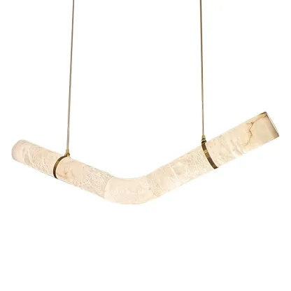Jade Modern Alabaster Infinity Pendant Lamp Living Room Bedroom