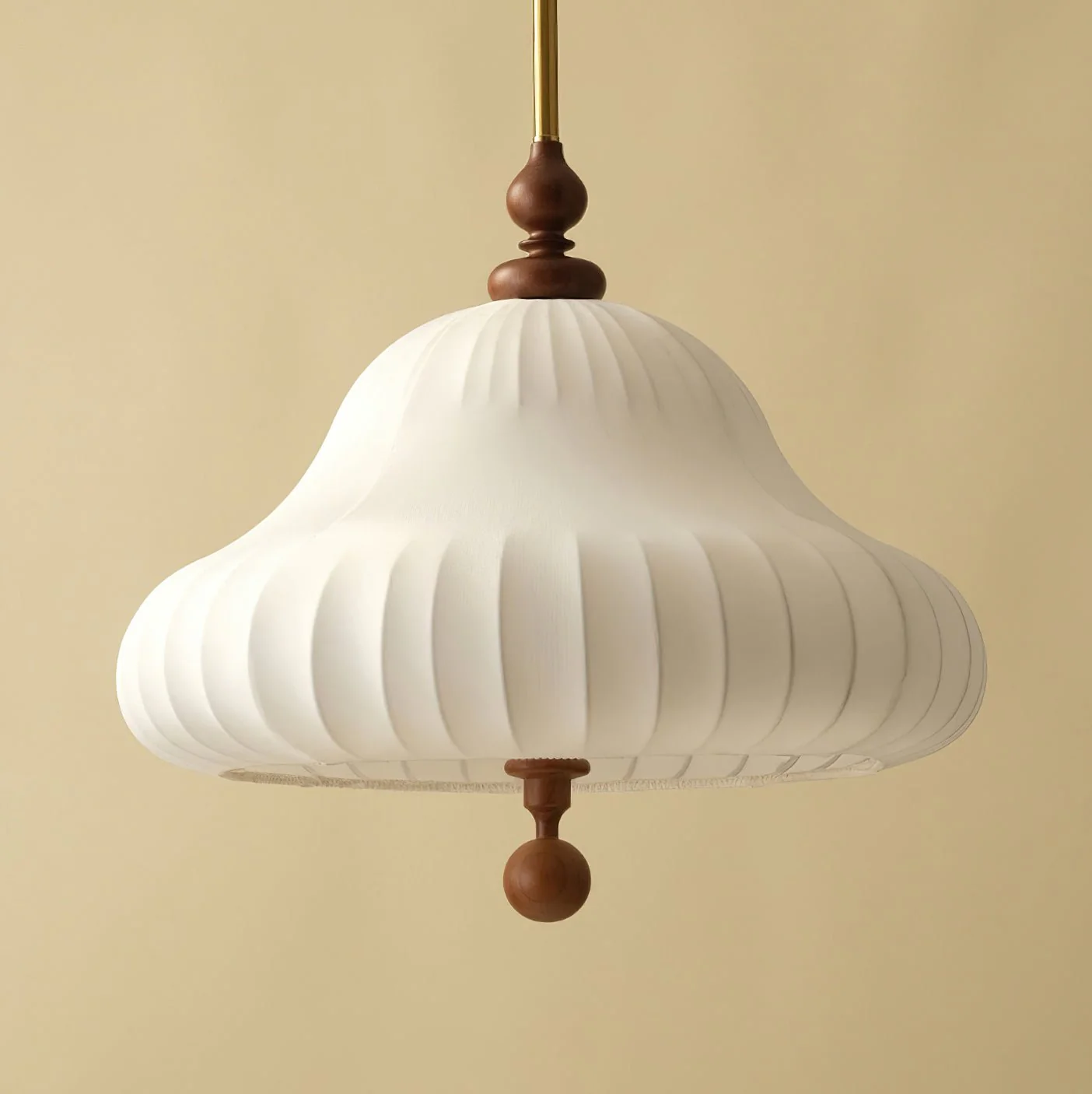 Ozawa Modern Bloom Fabric Wood Pendant Light Kitchen Bedroom