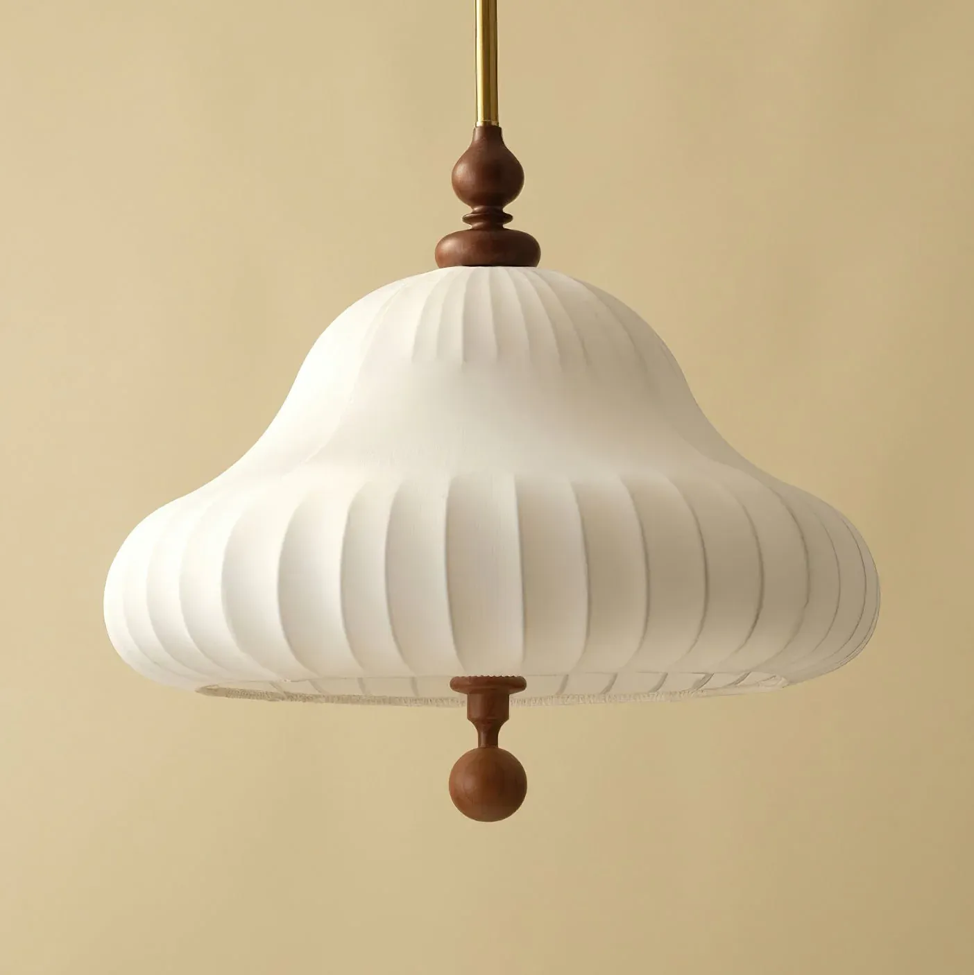 Ozawa Modern Bloom Fabric Wood Pendant Light Kitchen Bedroom
