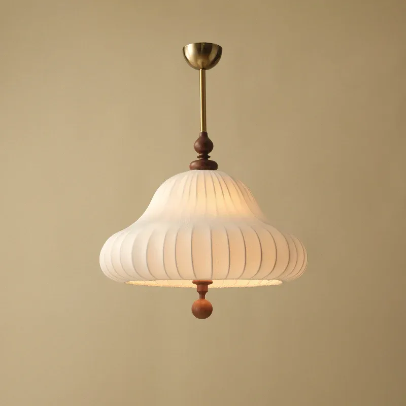 Ozawa Elegant Bloom Fabric Wood Pendant Light Kitchen Bedroom