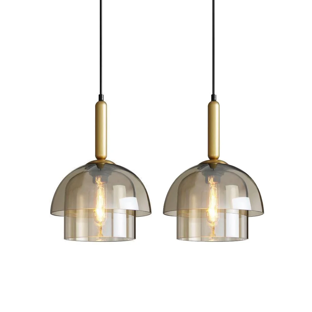 Hailie Modern Contemporary Metal Glass Pendant Light Kitchen Dining Room