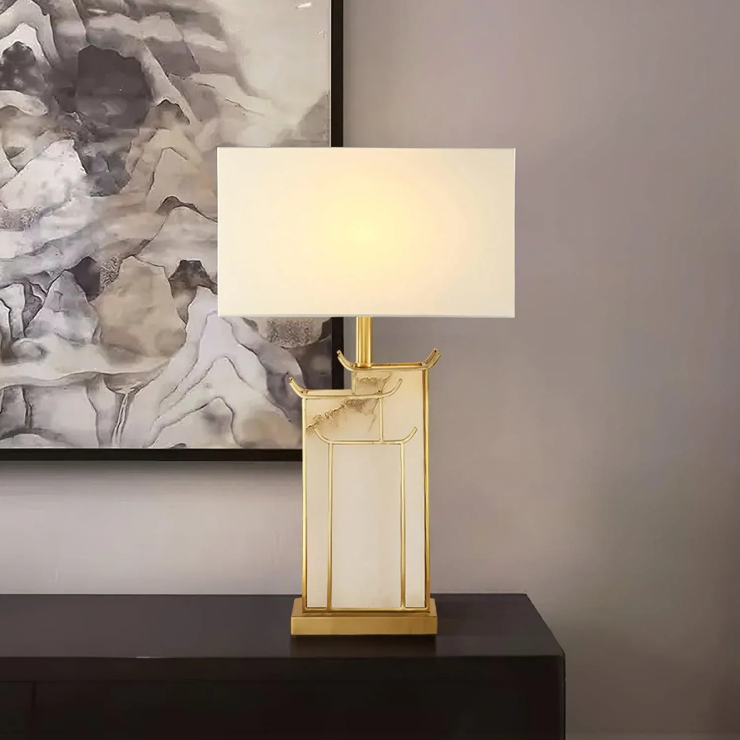 Jade Modern Table Lamp Scene Bedroom Living Room