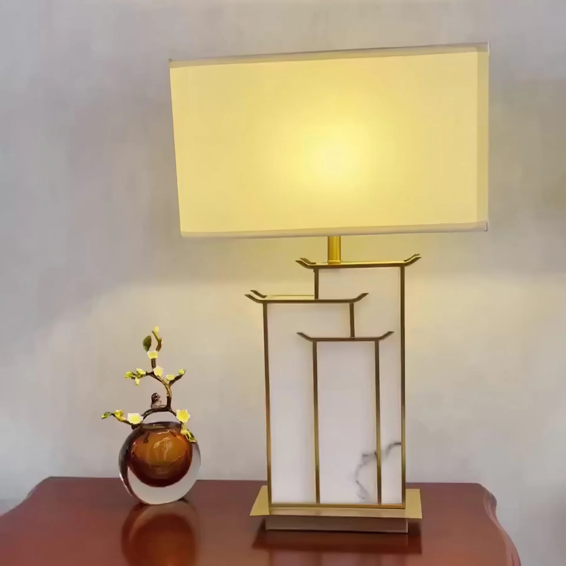 Jade Modern Table Lamp Scene Bedroom Living Room