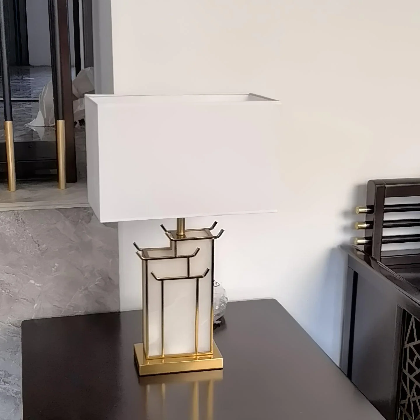 Jade Modern Table Lamp Scene Bedroom Living Room