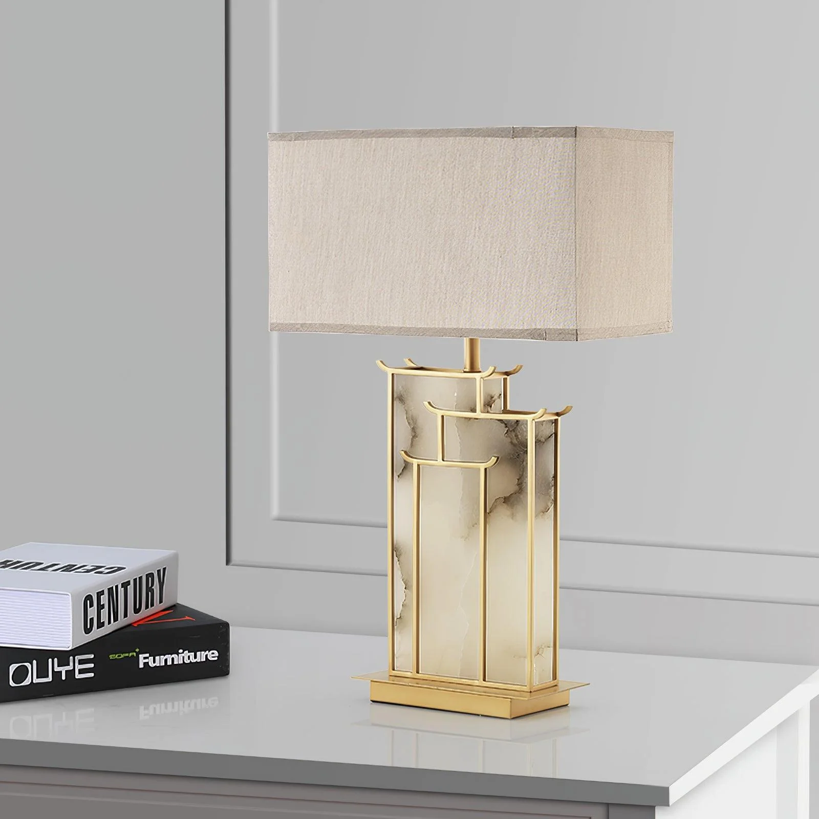 Jade Modern Table Lamp Scene Bedroom Living Room