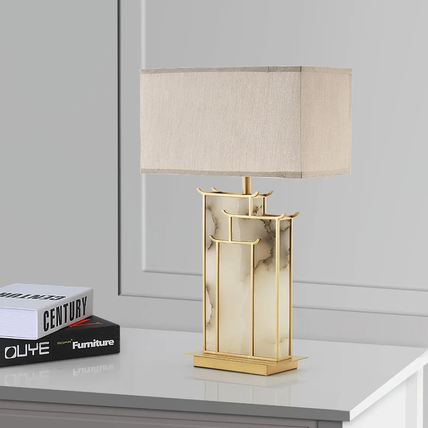 Jade Modern Table Lamp Scene Bedroom Living Room
