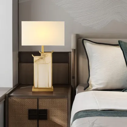Jade Modern Table Lamp Scene Bedroom Living Room