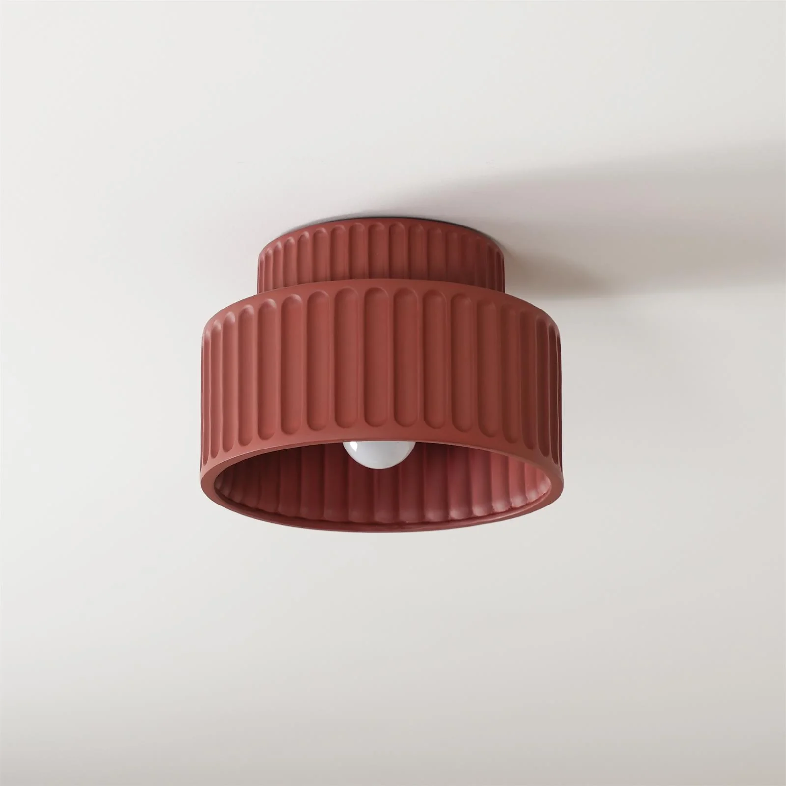 Hailie Modern Beige White Orange Green Ceiling Lamp Bedroom  Dining Room
