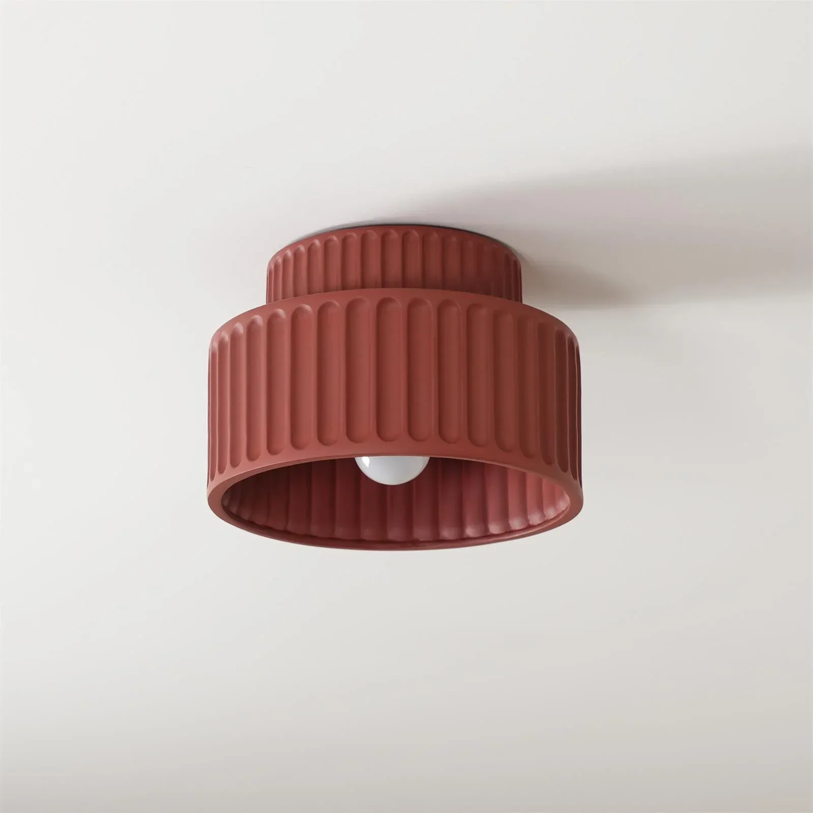 Hailie Modern Beige White Orange Green Ceiling Lamp Bedroom  Dining Room