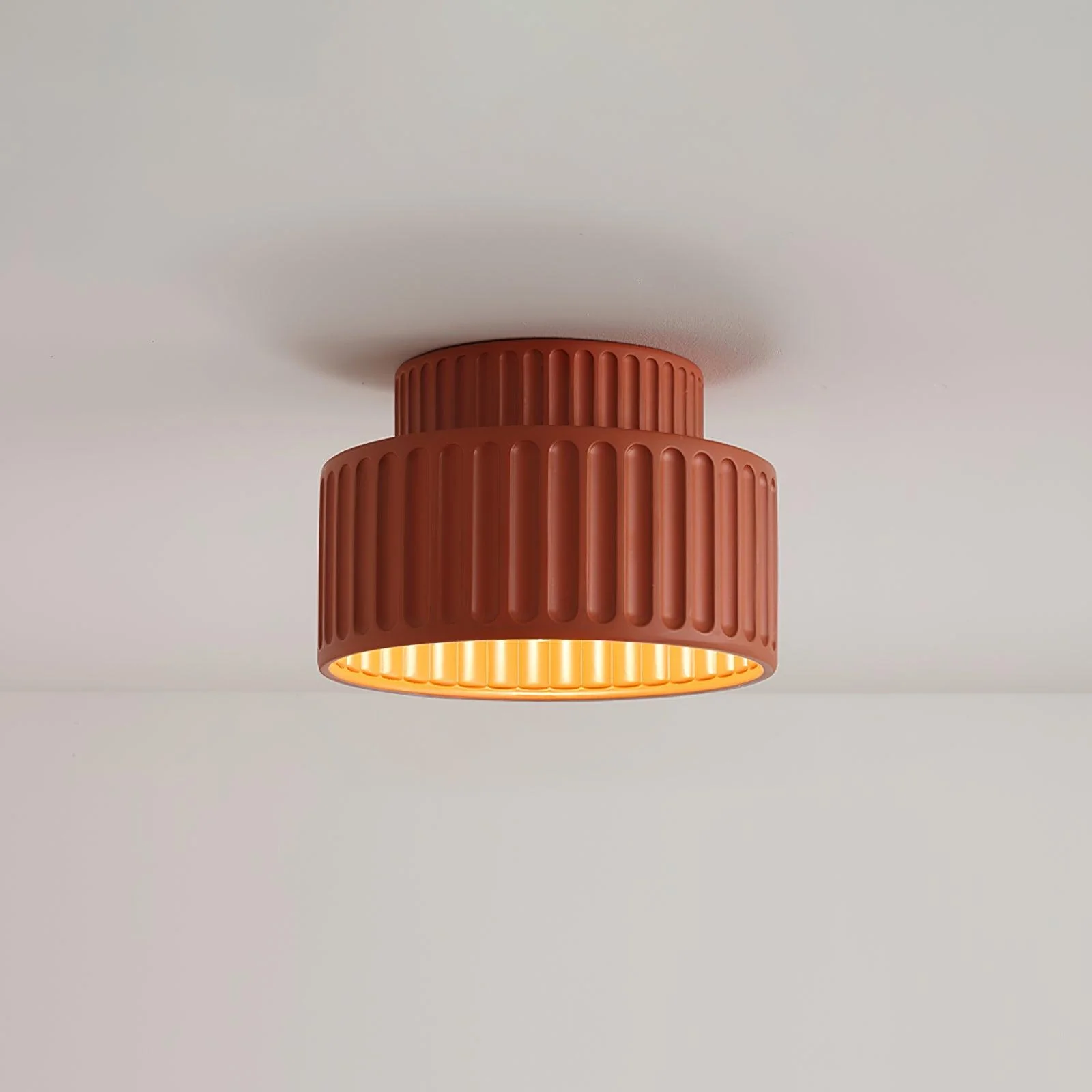 Hailie Modern Beige White Orange Green Ceiling Lamp Bedroom  Dining Room
