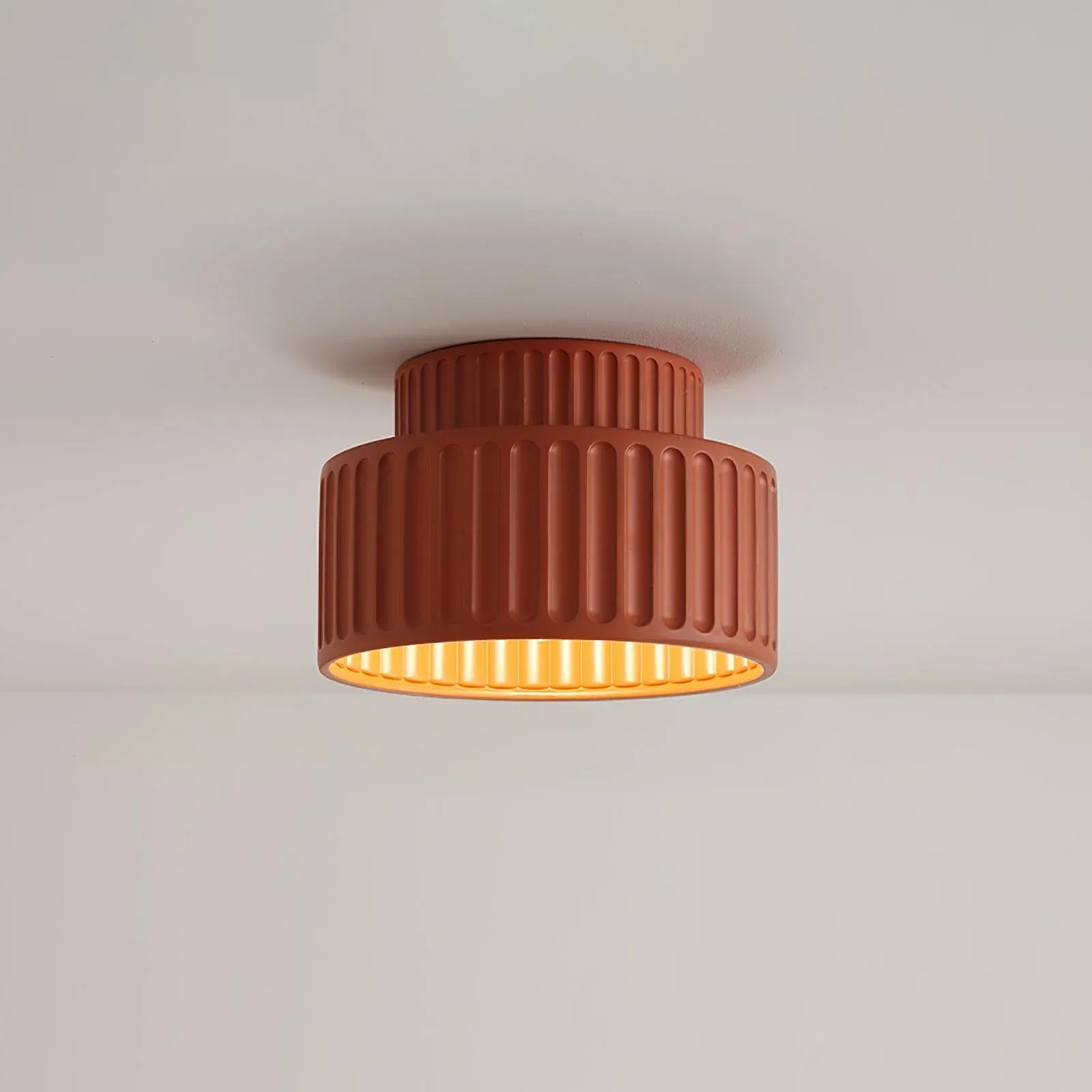 Hailie Modern Beige White Orange Green Ceiling Lamp Bedroom  Dining Room