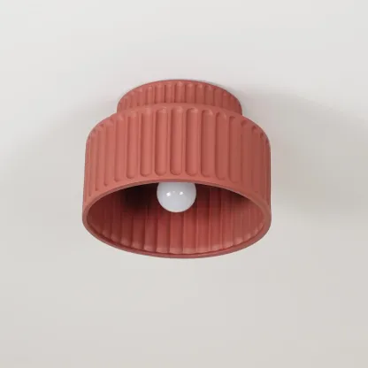 Hailie Modern Beige White Orange Green Ceiling Lamp Bedroom  Dining Room