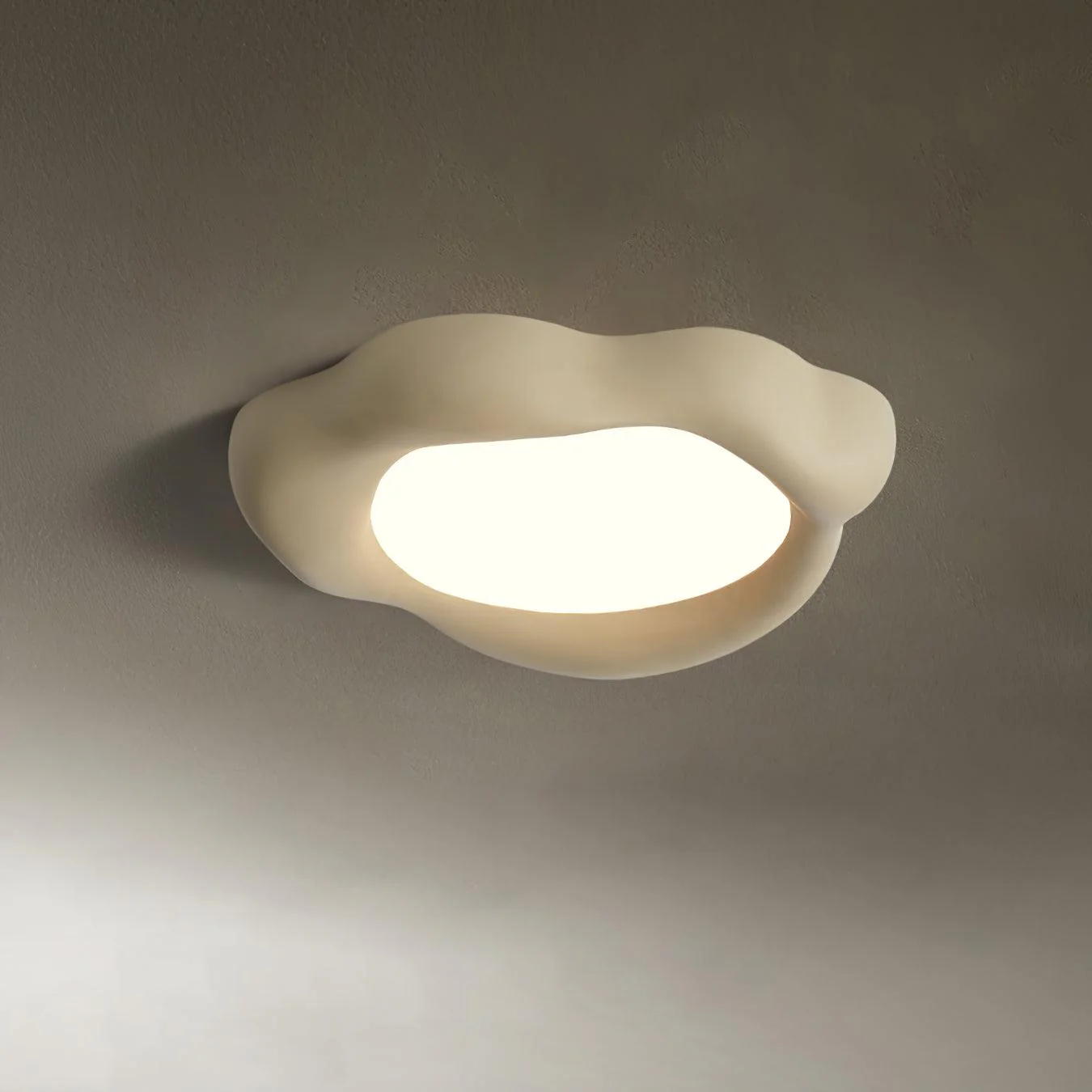 Quinn Timeless Round Resin Acrylic Ceiling Light Living Room Dining Room