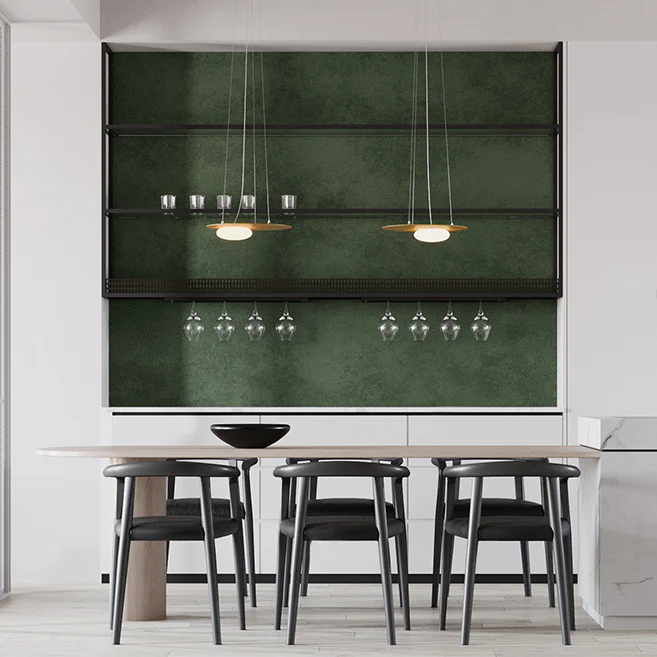 Hailie Modern Round Metal Acrylic Pendant Light Bedroom Dining Room
