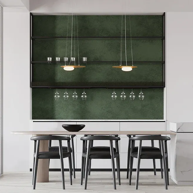 Hailie Modern Round Metal Acrylic Pendant Light Bedroom Dining Room
