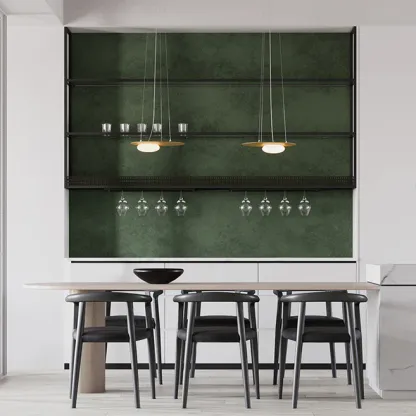Hailie Modern Round Metal Acrylic Pendant Light Bedroom Dining Room