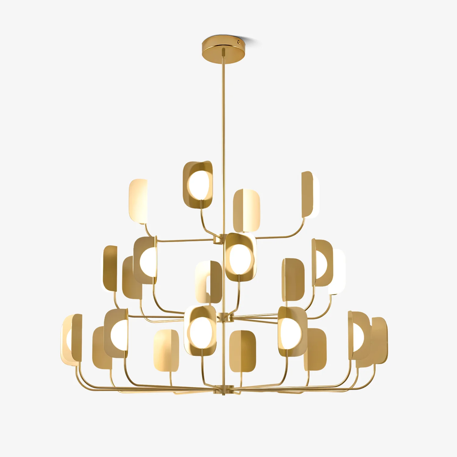 Valentina Gorgeous Metal Acrylic Chandelier Living Room Dining Room