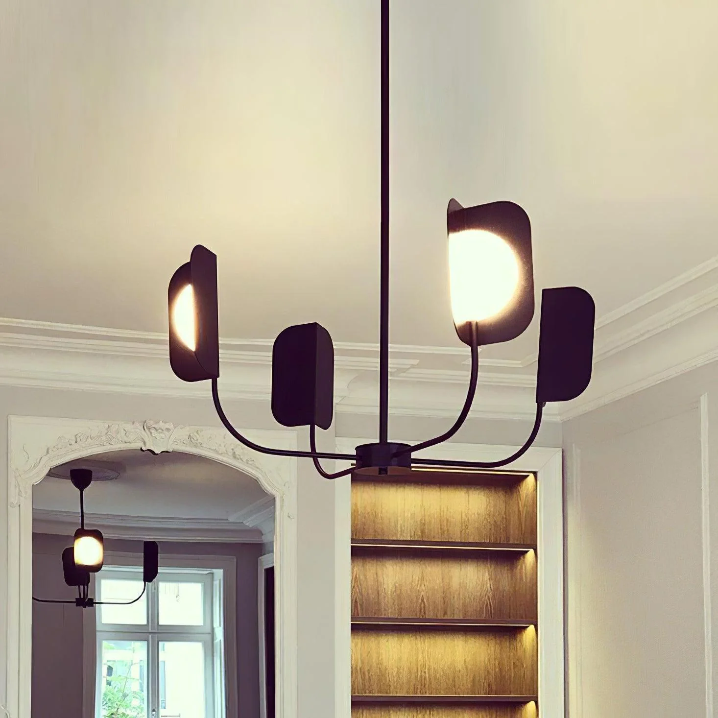 Valentina Gorgeous Metal Acrylic Chandelier Living Room Dining Room