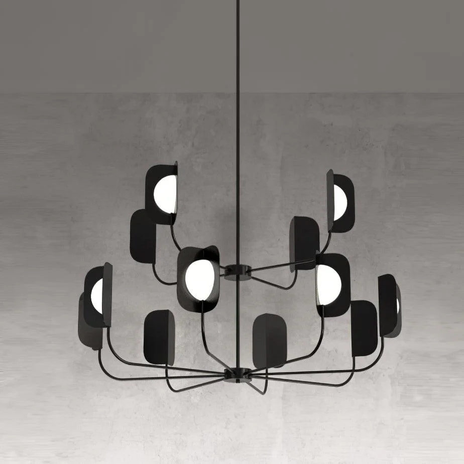 Valentina Gorgeous Metal Acrylic Chandelier Living Room Dining Room