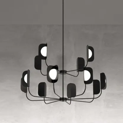 Valentina Gorgeous Metal Acrylic Chandelier Living Room Dining Room