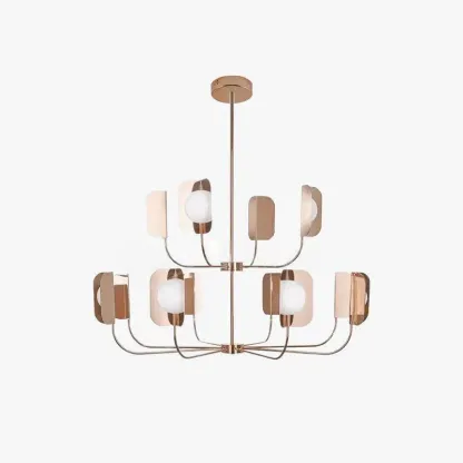 Valentina Gorgeous Metal Acrylic Chandelier Living Room Dining Room