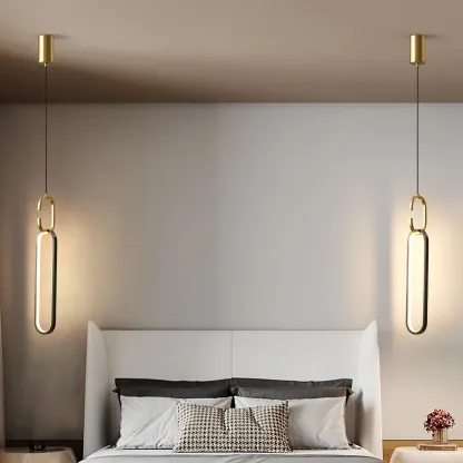 Orr Ring Modern Metal Acrylic Brass Pendant Light Living Room Bedroom