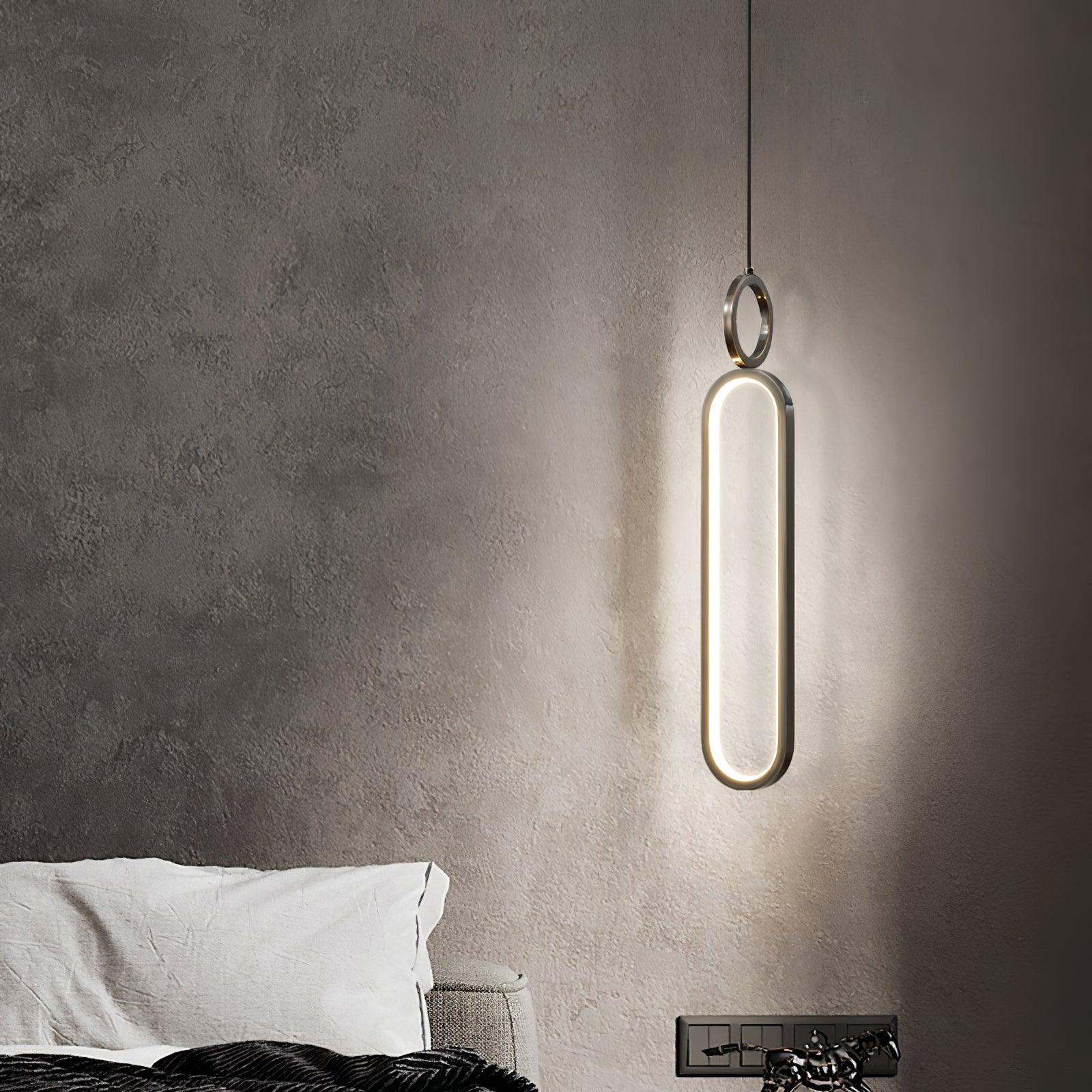 Orr Ring Modern Metal Acrylic Brass Pendant Light Living Room Bedroom