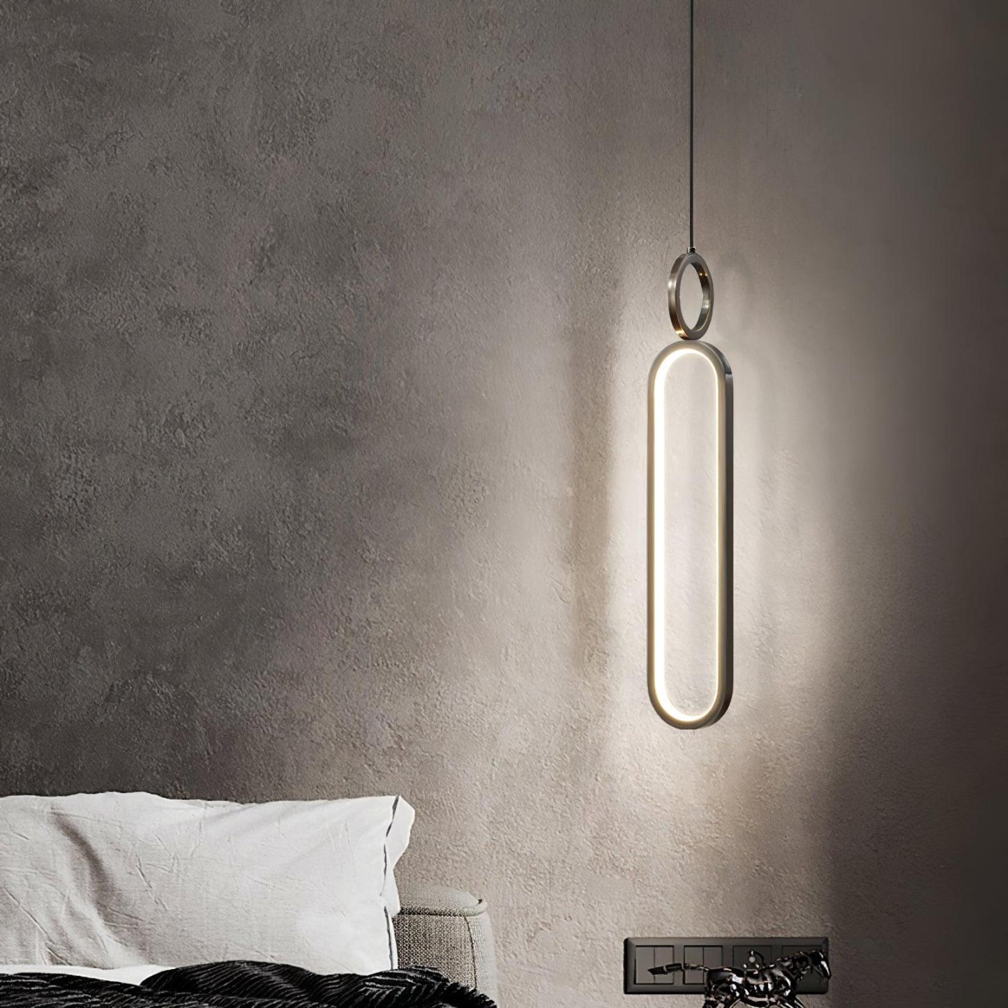Orr Ring Modern Metal Acrylic Brass Pendant Light Living Room Bedroom