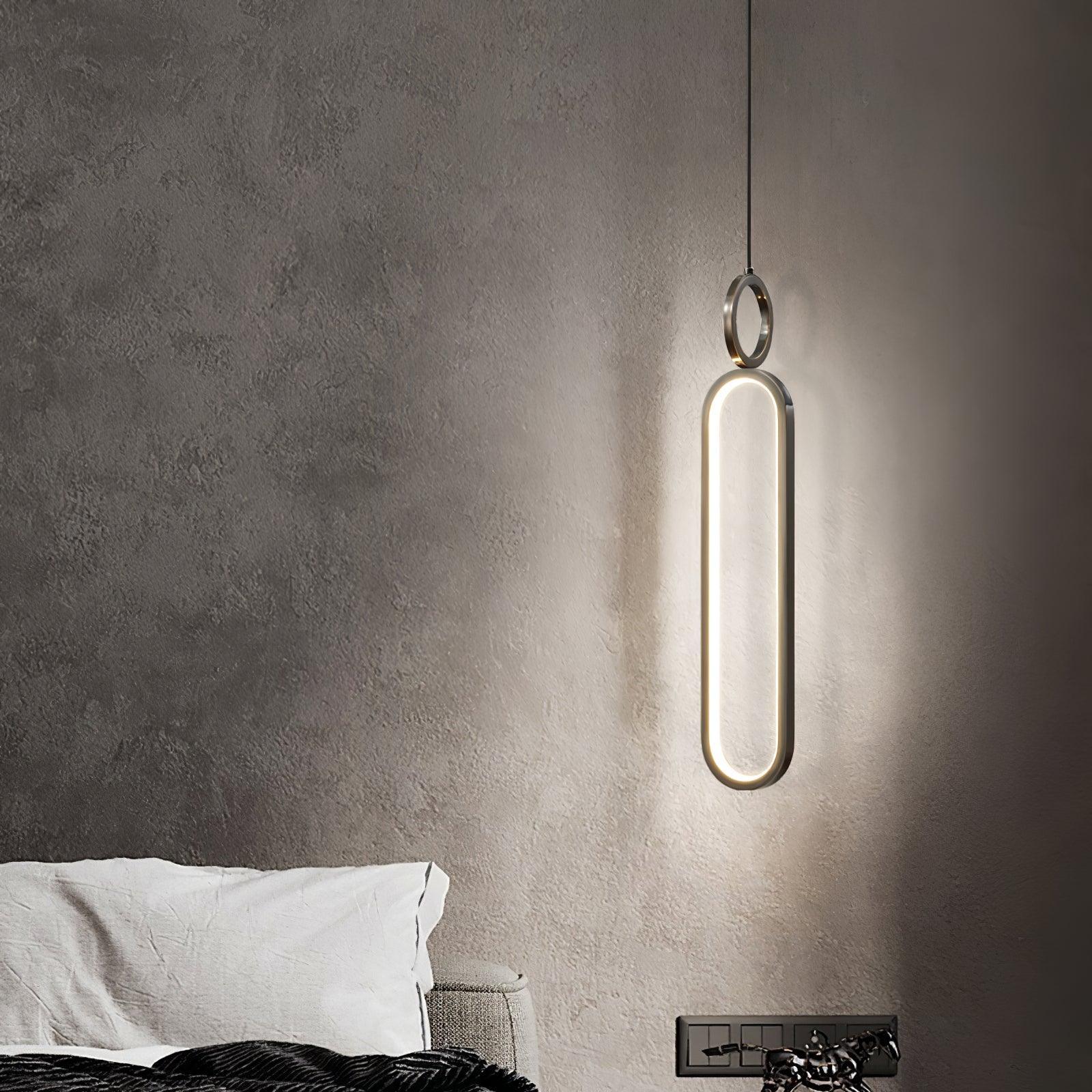 Orr Ring Modern Metal Acrylic Brass Pendant Light Living Room Bedroom