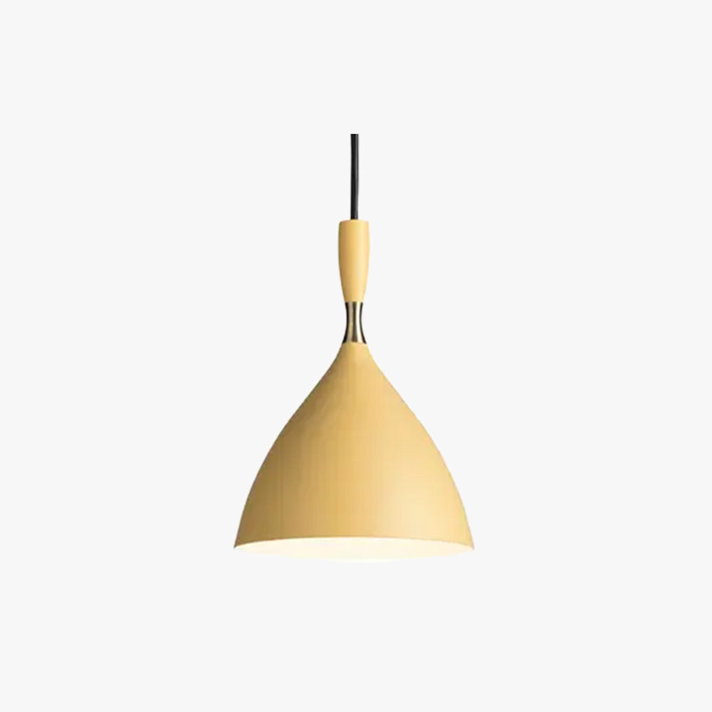Yellow Morandi metal pendant light