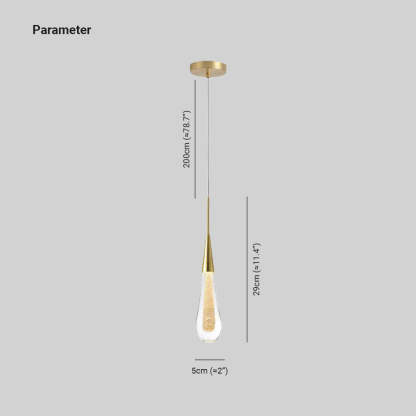 Kristy Modern Designer Teardrop Crystal Pendant Light