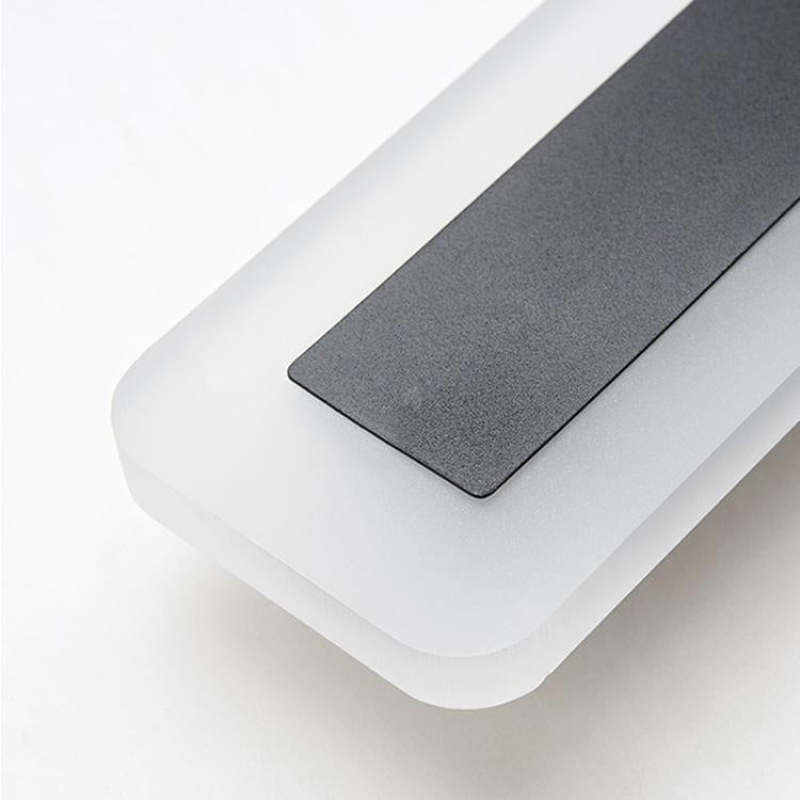 Edge Modern Outer Glow Linear Metal Outdoor Wall Light Dark Steel