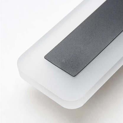 Edge Modern Outer Glow Linear Metal Outdoor Wall Light Dark Steel