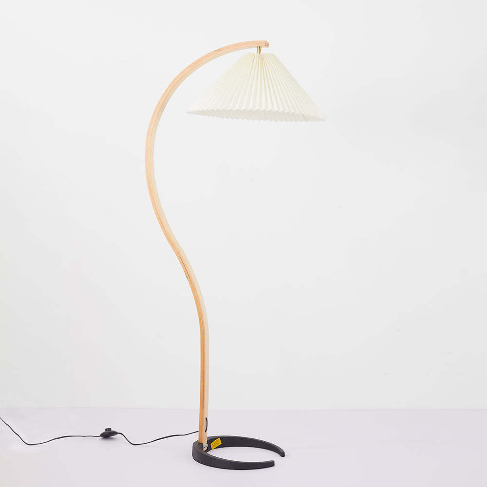 Ozawa Unique LED Floor Lamp, Wood/Metal, Living Room